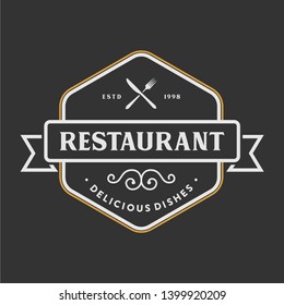 vintage restaurant logo and badge