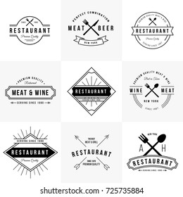 Vintage Restaurant logo collection