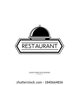 Vintage restaurant logo design template isolated on white background