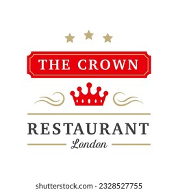 Vintage restaurant logo design template isolated. Restaurant ornament logo vector design element