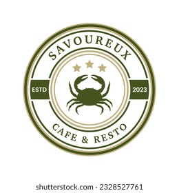 Vintage restaurant logo design template isolated. Restaurant ornament logo vector design element