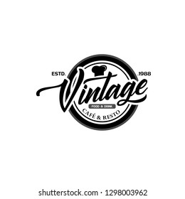 Vintage Restaurant Logo Stock Vector