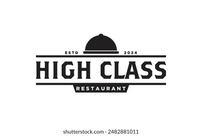 Logotipo de Antiguas restaurant. Plantilla del emblema del Vector