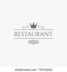 Vintage restaurant logo. Vector retro design for restaurants and cafes.