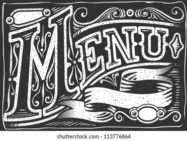 Vintage Restaurant Menu Blackboard. Breakfast Restaurant Chalk Board Menu.Retro Breakfast Menu Restaurant.Street Food Shop Blackboard List.Old Pub Bar Vintage Board Background Infographic Vector Image