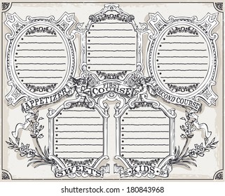 Vintage Restaurant Menu Blackboard. Breakfast Restaurant Chalk Board Menu.Retro Breakfast Menu Restaurant.Street Food Shop Blackboard List.Old Pub Bar Vintage Board Background Infographic Vector Image