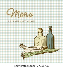 Vintage restaurant menu design