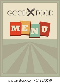 Vintage Restaurant Poster. Vector illustration.
