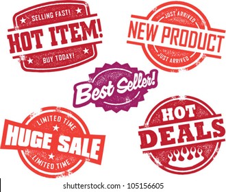 Vintage Retail Store Sale Stamps