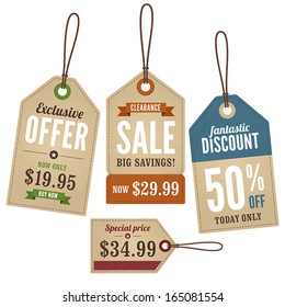 Vintage Retail Swing Tags