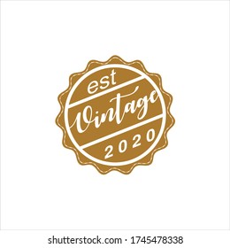 vintage retro 2020 logo design