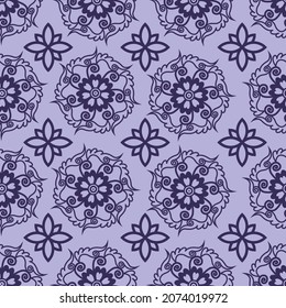 Vintage Retro Abstract Seamless Floral Pattern For Background for Fabric Art, Fashion Design, Tile Design