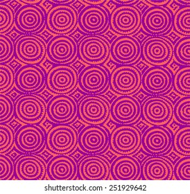 Vintage retro abstract seamless pattern with circles