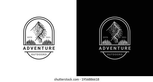 vintage retro adventure outdoor logo design concept	