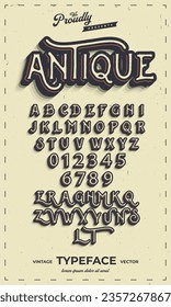 vintage retro alphabet font typography typeface