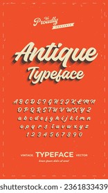 vintage retro alphabet font typography typeface