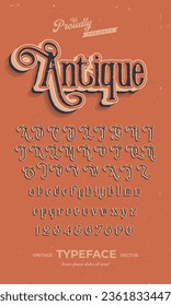 vintage retro alphabet font typography typeface