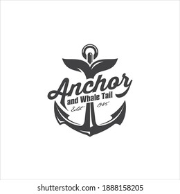 Vintage Retro Anchor Boat Ship Marine Navy Nautical Logo Design