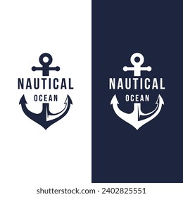Vintage retro anchor logo.Logo for business, label, badge, nautical, shipping.