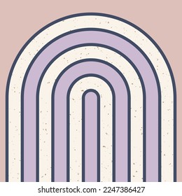 vintage retro arch square background icon illustration. vector pattern texture mid century modern inspired