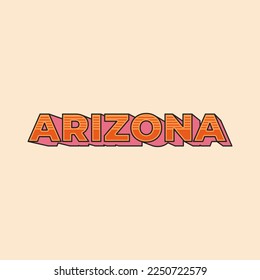 Vintage Retro Arizona Vector Design, a Timeless and Nostalgic Representation of the State of Arizona