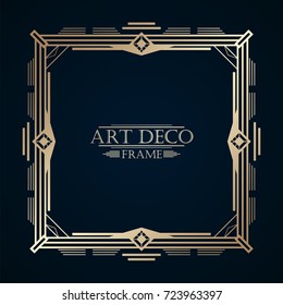 Vintage Retro Art Deco Frame Text Stock Vector (Royalty Free) 723963397 ...