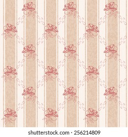 Vintage retro background with lowers. Vector illustration