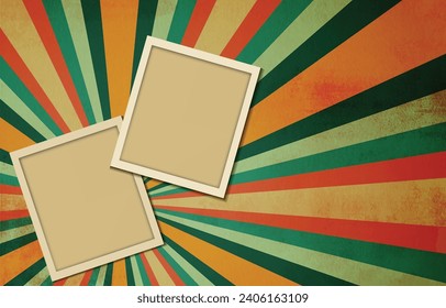 vintage retro background with photo frame