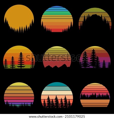 Vintage retro background set collection for your company or brand