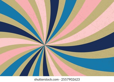 Vintage Retro background with straight rays or stripes in the center. Sunburst or solar burst retro background. Vector illustration