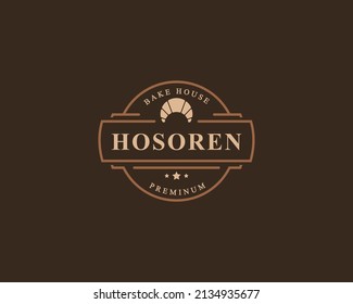 Vintage Retro Badge for Bakery Shop Logos. Bread, Cake, Cafe Logo Vector Design Inspiration