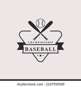 Vintage Retro Badge Baseball Logos Emblems and Design Elements