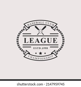 Vintage Retro Badge Baseball Logos Emblems and Design Elements
