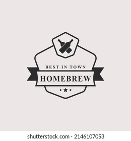 Vintage Retro Badge Craft Beer Brewery Labels and Design Logo Element