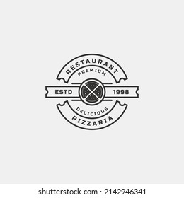 Vintage Retro Badge Fast Food Restaurant Label Design Element