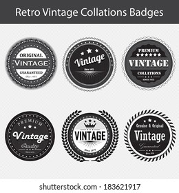 Set Retro Vintage Badges Labelseps10 Stock Vector (Royalty Free) 160606211