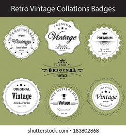 Vintage retro badges and labels