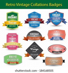 Vintage retro badges and labels