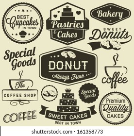 Vintage Retro Bakery Badges And Labels