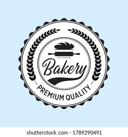 Vintage Retro Bakery / Bake Shop Label Sticker Logo design vector