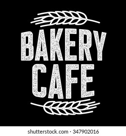 Vintage Retro Bakery Cafe logo.