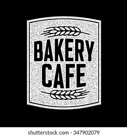 Vintage Retro Bakery Cafe logo.