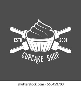 vintage retro bakery logo badge and label