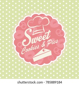 Vintage retro bakery logo badges and labels, Cupcake vector, sweet and candy, post card, dessert menu, bakery logo, print and banner, label and brand