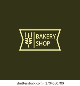 vintage retro bakery logo, emblem, label, badge, stamp vector template, vintage style bakery logotype