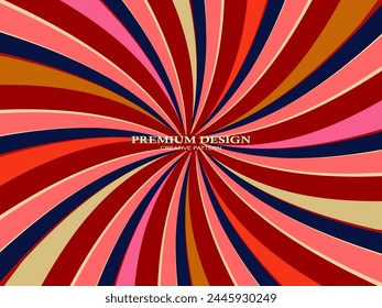 Vintage retro banner background. Colorful grunge wave wallpaper. Vector illustration. Twist party backround pattern.