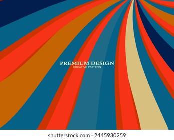 Vintage retro banner background. Colorful grunge wave wallpaper. Vector illustration. Twist party backround pattern.