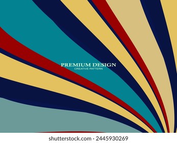 Vintage retro banner background. Colorful grunge wave wallpaper. Vector illustration. Twist party backround pattern.