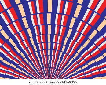 Vintage retro banner background. Colorful grunge wave wallpaper. Vector illustration. Twist party backround pattern.