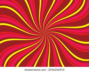 Vintage retro banner background. Colorful grunge wave wallpaper. Vector illustration. Twist party backround pattern.